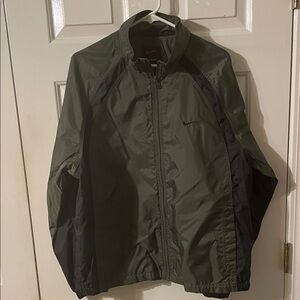 Nike Men's Olive and Black Windbreaker Jacke Size Large.